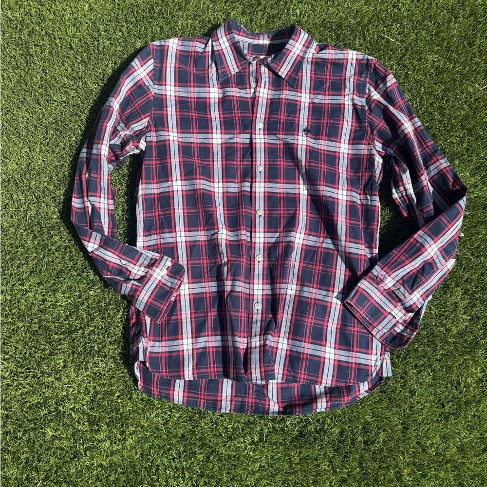 Brooks Brothers Red Fleece Plaid Button Down Red Blue White Large